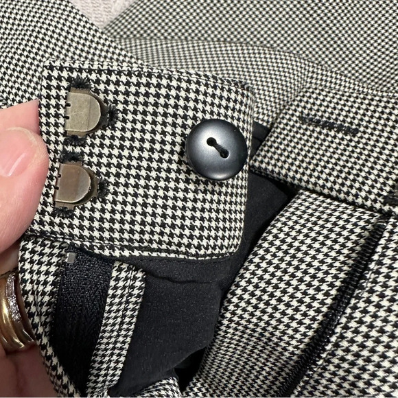 Talbots Petites size 10P 96% wool houndstooth wide leg pants, lined - Picture 6 of 8